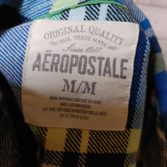 Blue plaid 💯 cotton shacket size M - Picture 7 of 9